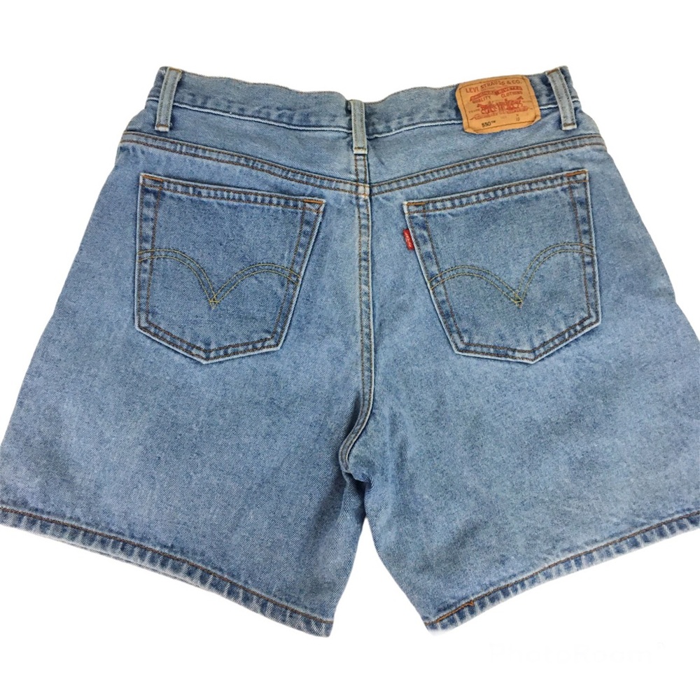 Levi’s 550 Y2K 90’s High Waist Mom Shorts Light Wash Size 12 - Picture 1 of 6